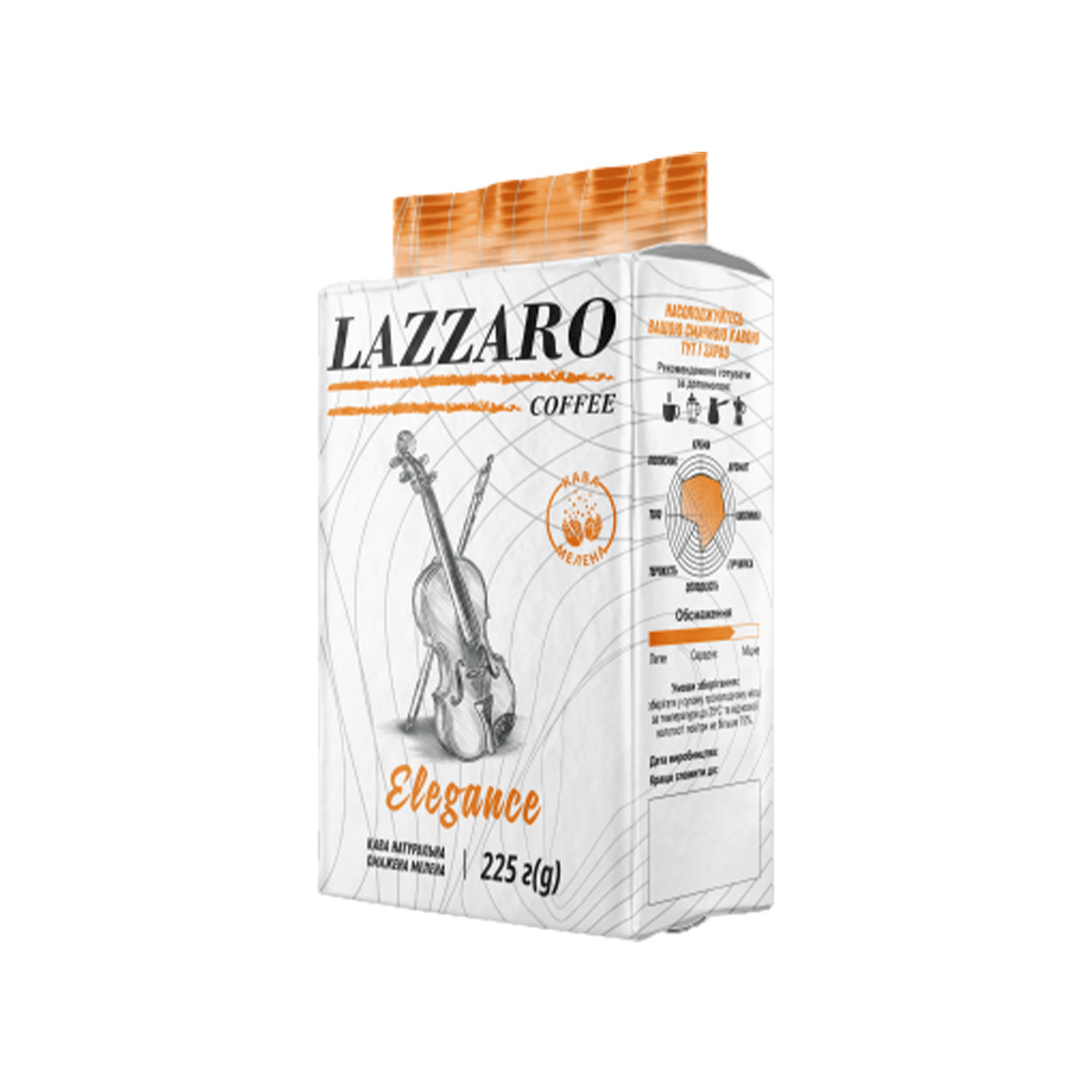 13223 | Кава мелена Lazzaro White Elegance 225 г | Coffee Shop