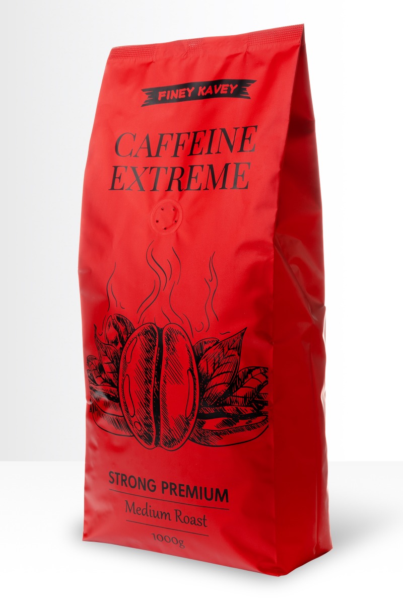 132231 | Кава в зернах Finey Kavey Caffeine Extreme Strong Premium 1 кг | Coffee Shop